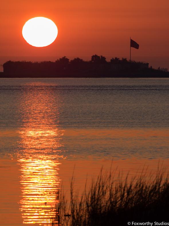 Charleston beach sunset