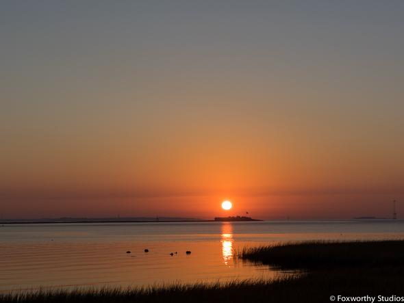 Charleston SC sunset on the water